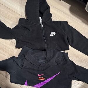 Nike girls Black and Purple Hoodies